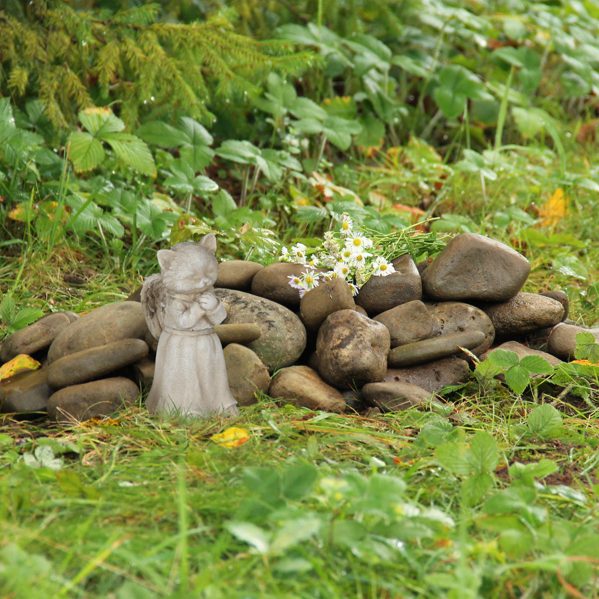 GRABSCHMUCK - Creme, Kunststoff (8.5/18/9cm) - Relaxdays