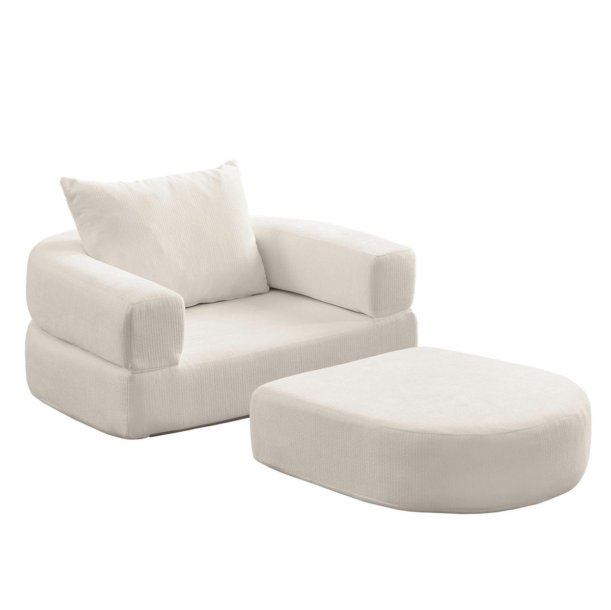 SOFA-SET modular 1-tlg. Beige Chenille - Beige, Kunststoff (90/21/101cm) - Meubliv