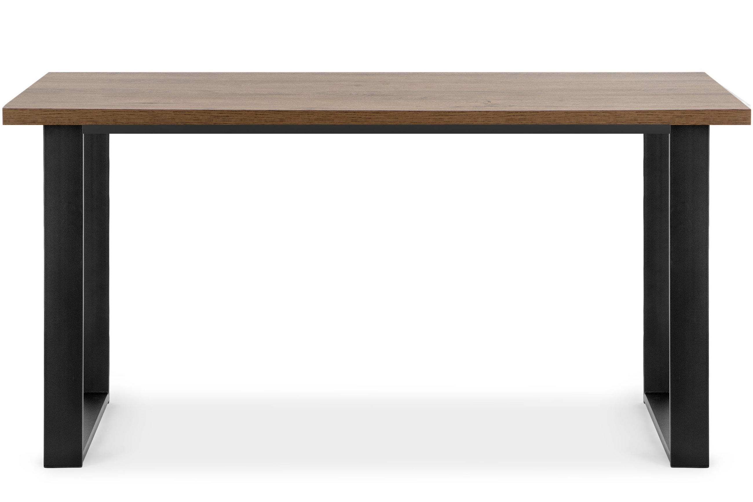 ESSTISCH CETO ausziehbar rechteckig Loft-Stile, eiche lefkas - Eichefarben/Schwarz, Holz/Metall (80/150/77cm) - KONSIMO®