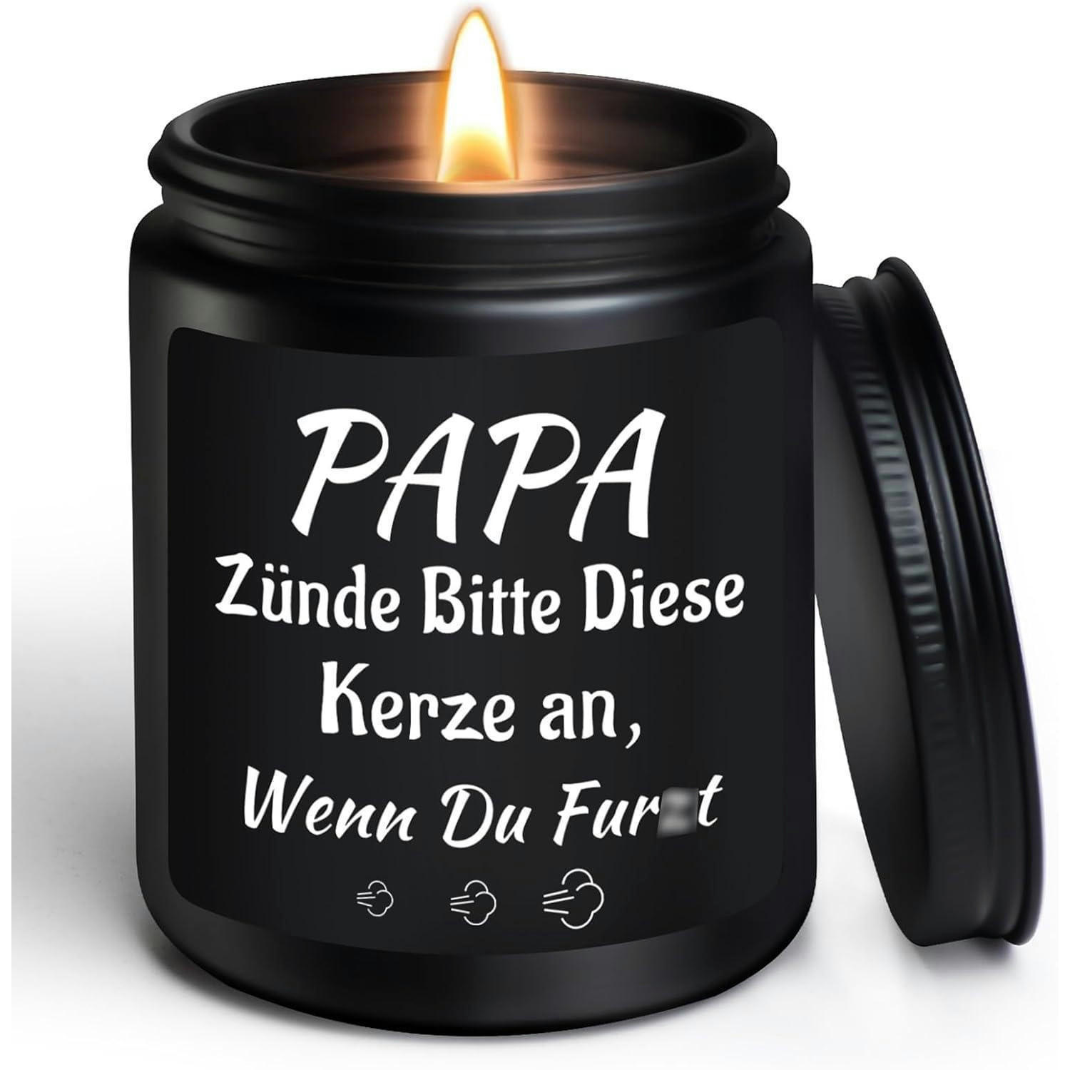 DUFTKERZE Sojawachs Sandelholz 200g - Schwarz, Paraffin (9cm)
