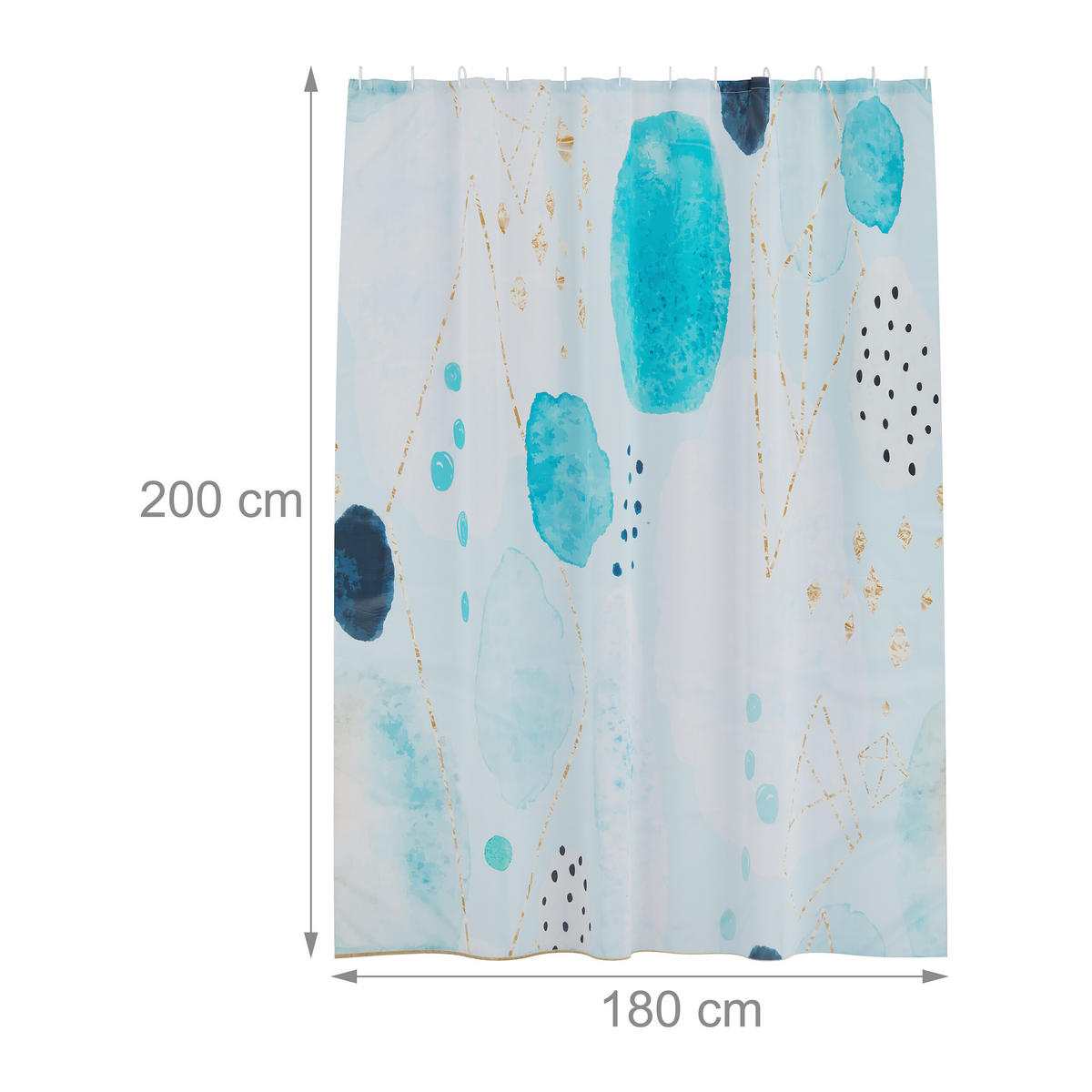 DUSCHVORHANG - Multicolor, Textil (180/0.1cm) - Relaxdays