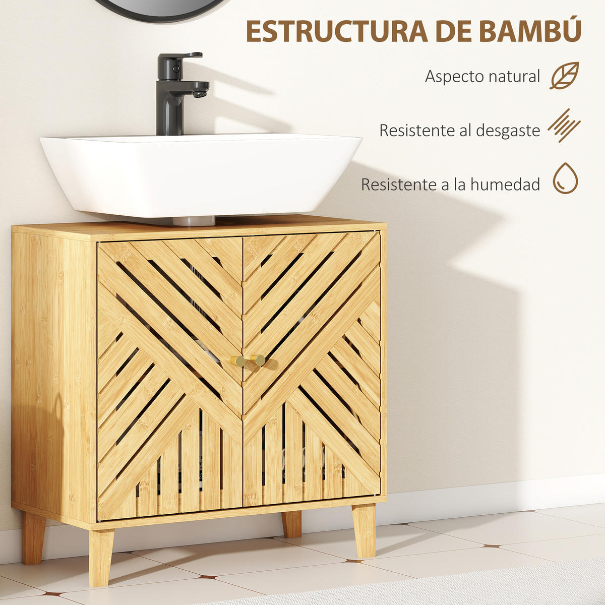 HÄNGESCHRANK Naturholz 1 Stück - Beige, Kunststoff (60/60/30cm) - GiPP