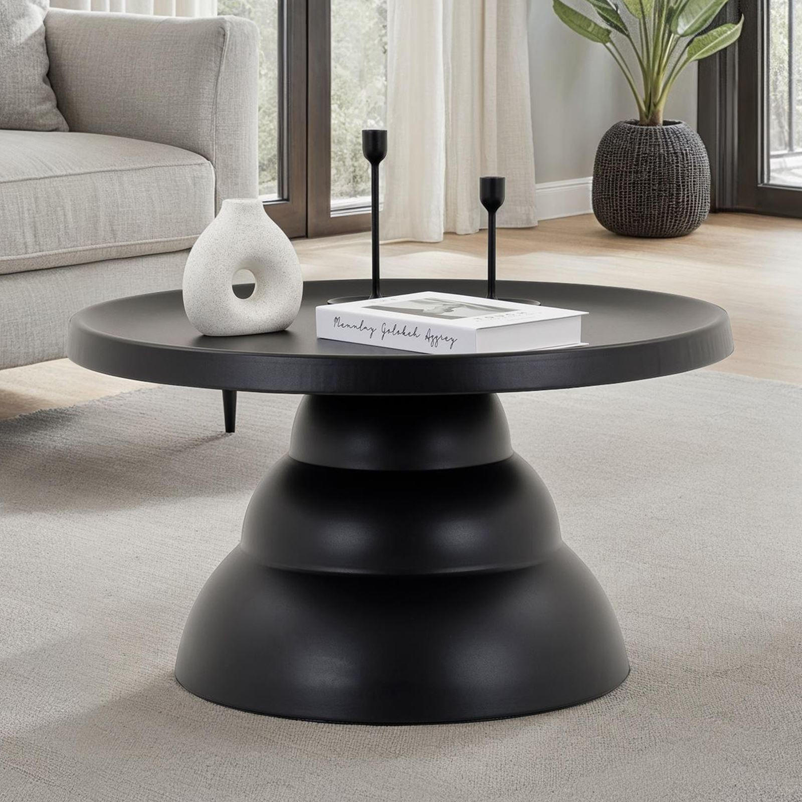 COUCHTISCH LORIS - Schwarz, Metall (70/70/39cm) - IDIMEX