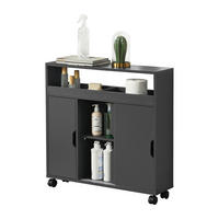SEITENSCHRANK Lumijoki - Dunkelgrau, Holzwerkstoff (70/71/20cm) - [en.casa]