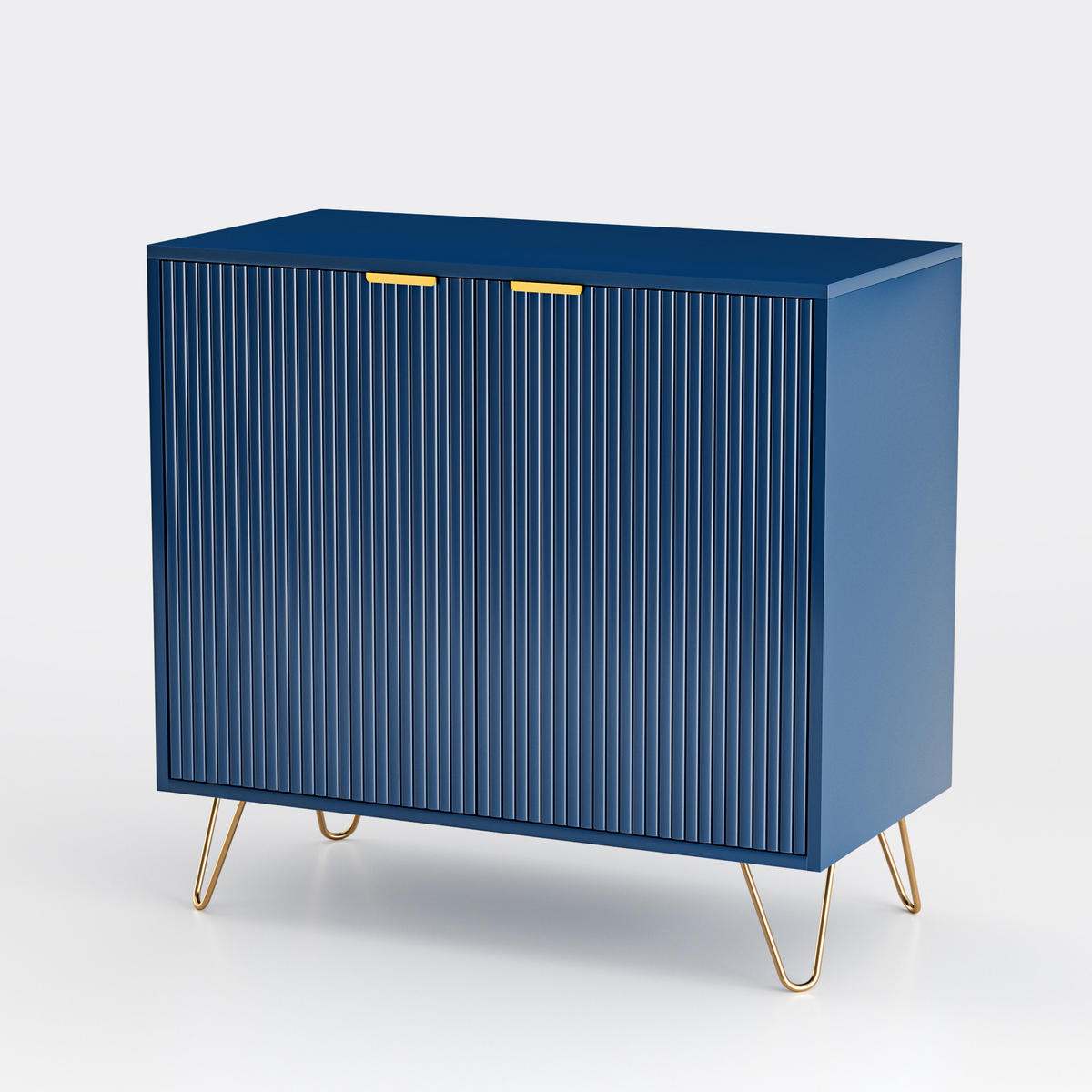 SIDEBOARD 80x40x78 cm 2 Türen Einlegeboden blau - Blau, Holz (80/78/40cm) - Fortuna Lai