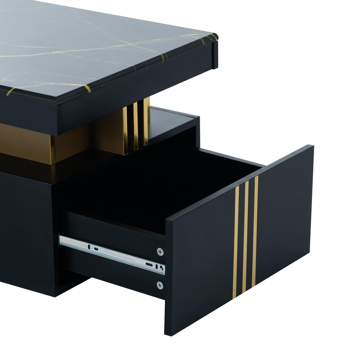 COUCHTISCH Schwarz - Schwarz, Holzwerkstoff (100/50/40cm) - Urban Meuble