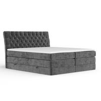 BOXSPRINGBETT Seraphine Anthrazit 180/200 cm - Anthrazit/Schwarz, Holz/Holzwerkstoff (180/200cm) - Maison de Reve