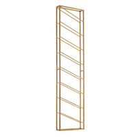 WEINREGAL Metall Groß Schmal Wandmontage Hängend, Gold 36x8x150 cm - Goldfarben, Metall (36/150/8cm) - KADIMA DESIGN