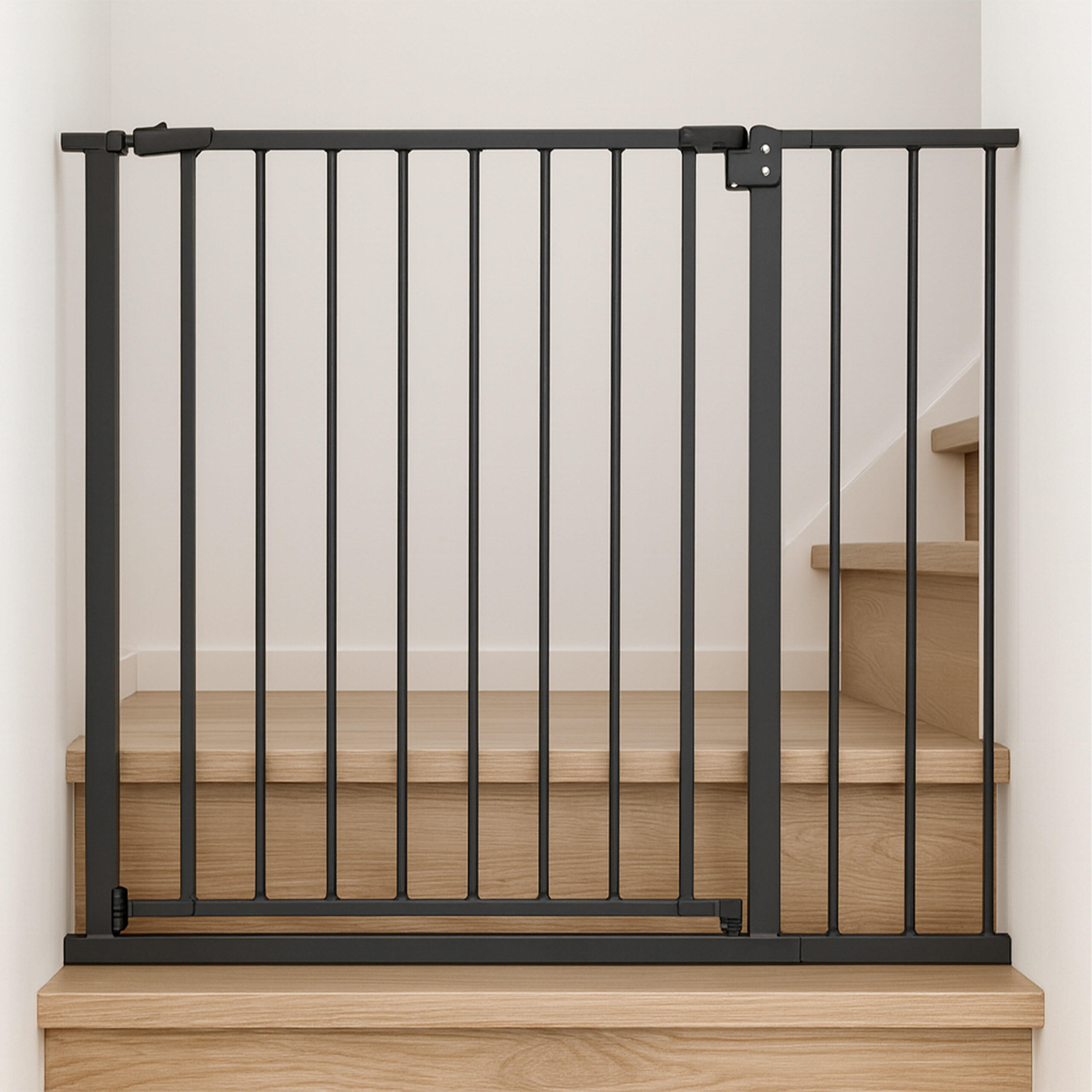 TREPPENSCHUTZGITTER - Schwarz, Kunststoff/Metall (100/1cm) - Relaxdays