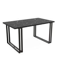 TISCH ausziehbar aus MDF, Schwarz - Schwarz, Holzwerkstoff (160/80/76cm) - Idohome