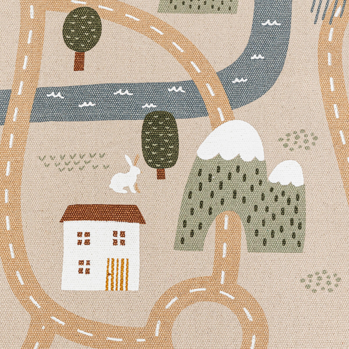 TEPPICH Roadmap 150/100/1 cm - Multicolor, Naturmaterialien (100/150cm) - Atmosphera for kids