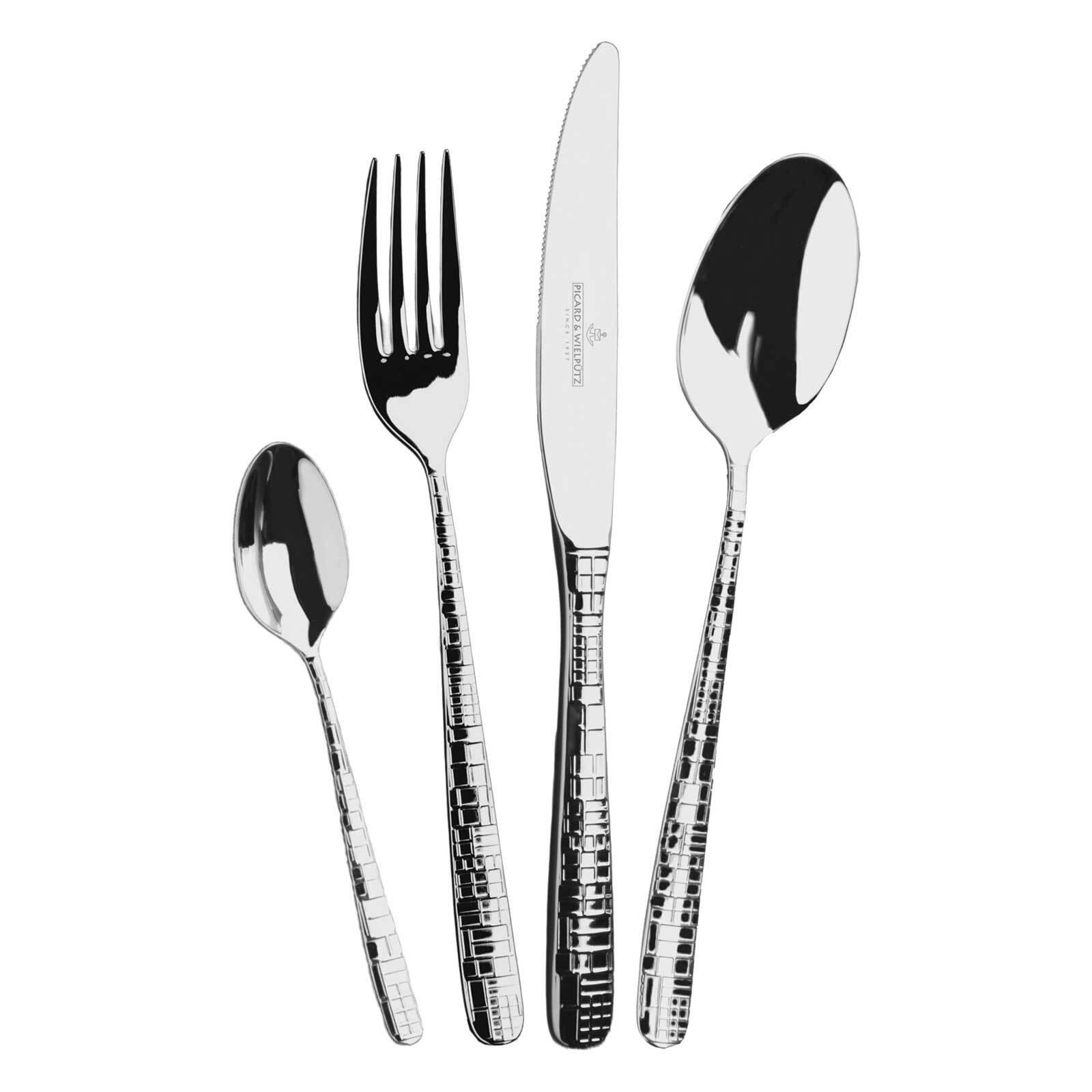 TAFELBESTECK Frame silber 24er Set - Silberfarben, Metall - Picard & Wielpütz