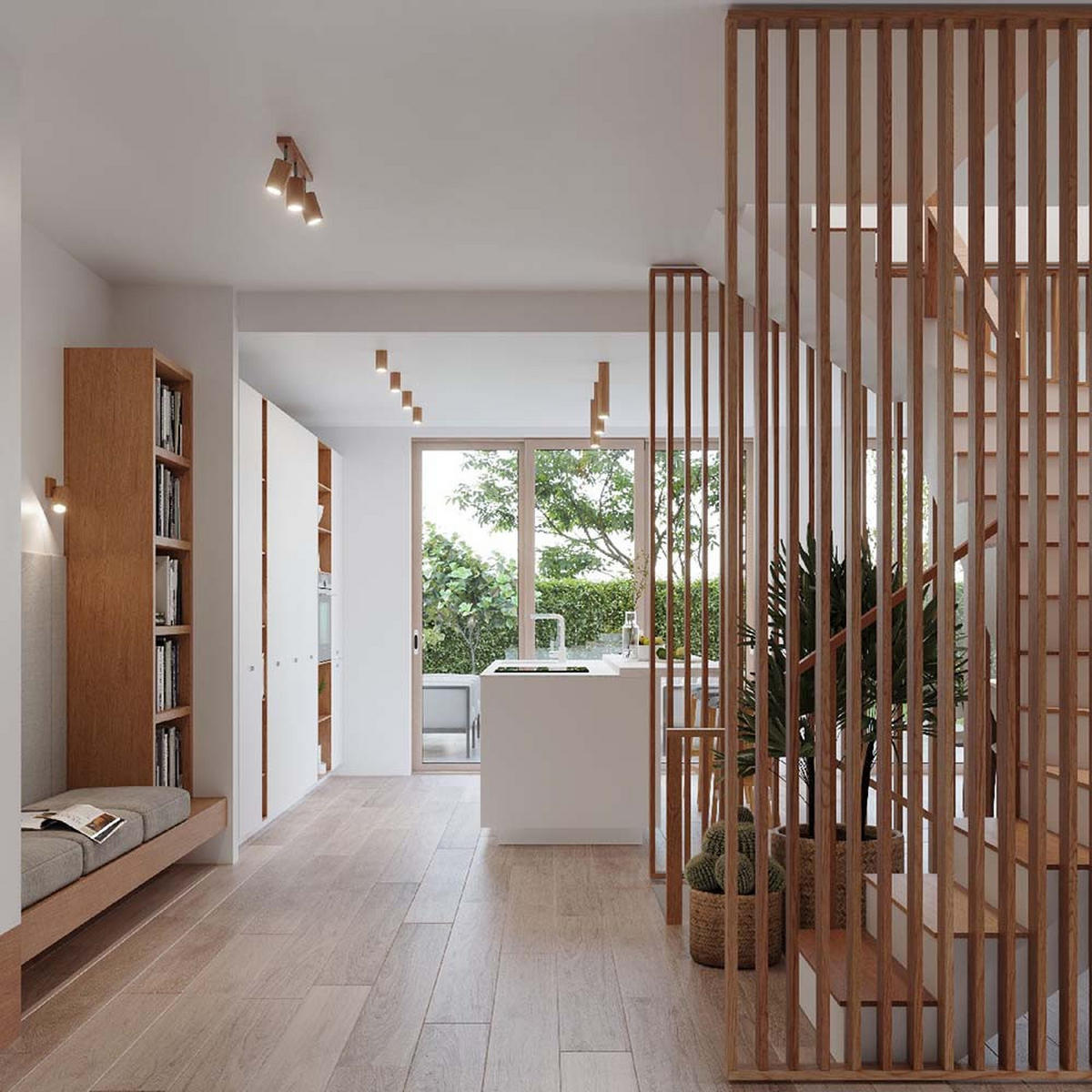 DECKENLEUCHTE Eiche Braun Holz - Braun, Holz (6/6/10cm)