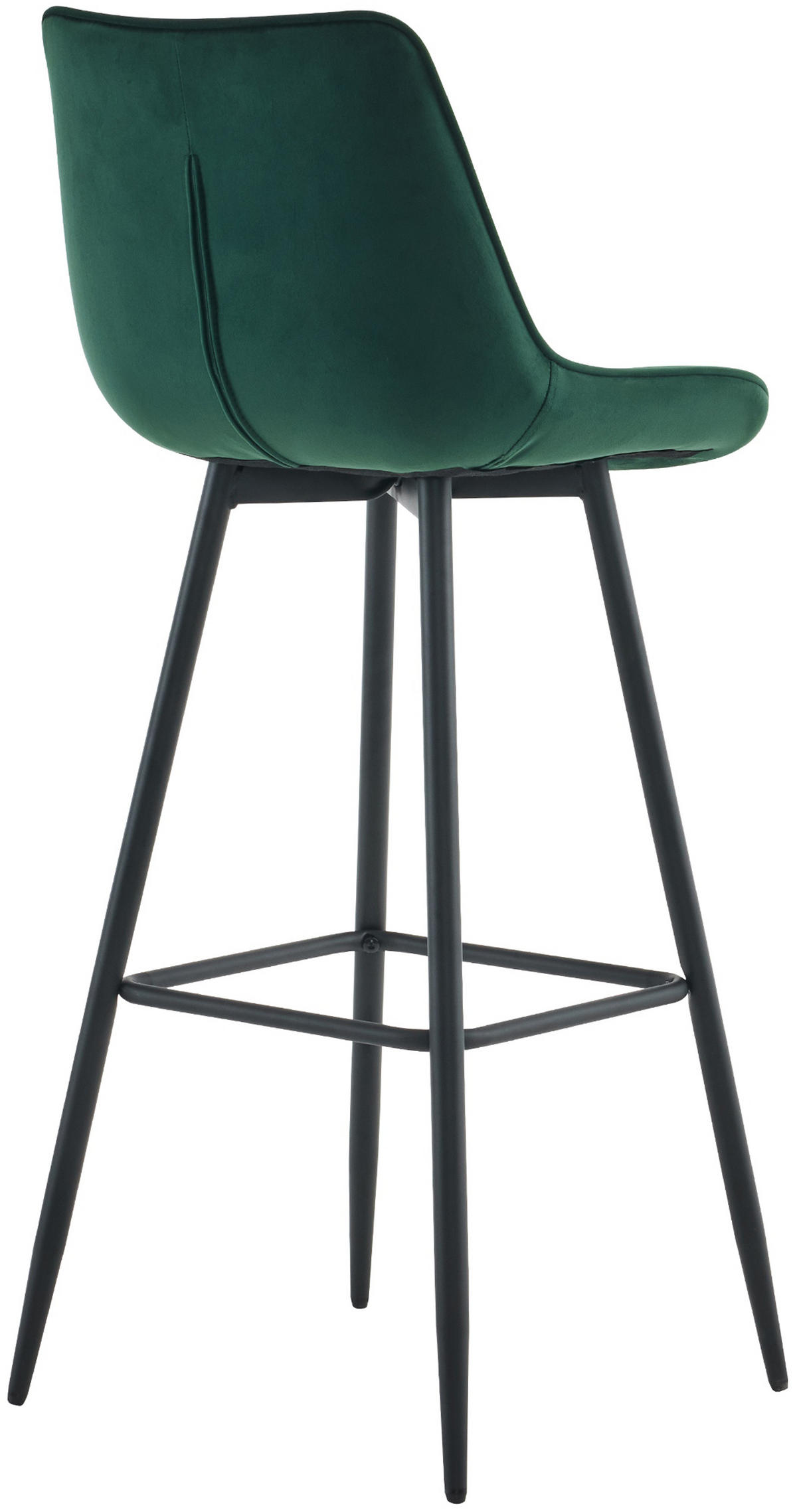 BARHOCKER 2er Set Danton Samt grün - Schwarz/Grün, Textil/Metall (47/106/52cm) - TPFLiving