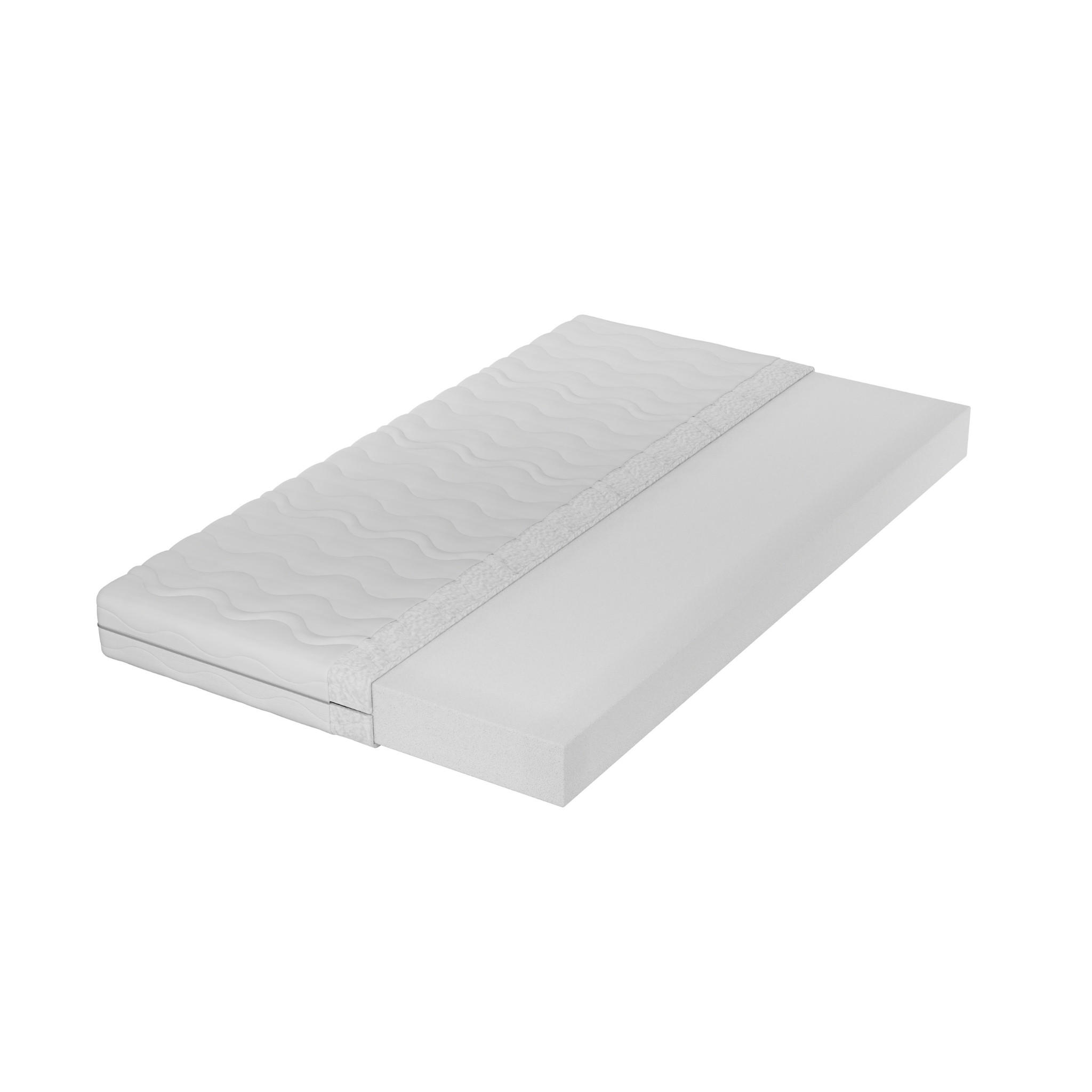 KALTSCHAUMMATRATZE 90/200/10 cm H2,5 - Weiß, Textil (90/200cm) - Deine Möbel 24