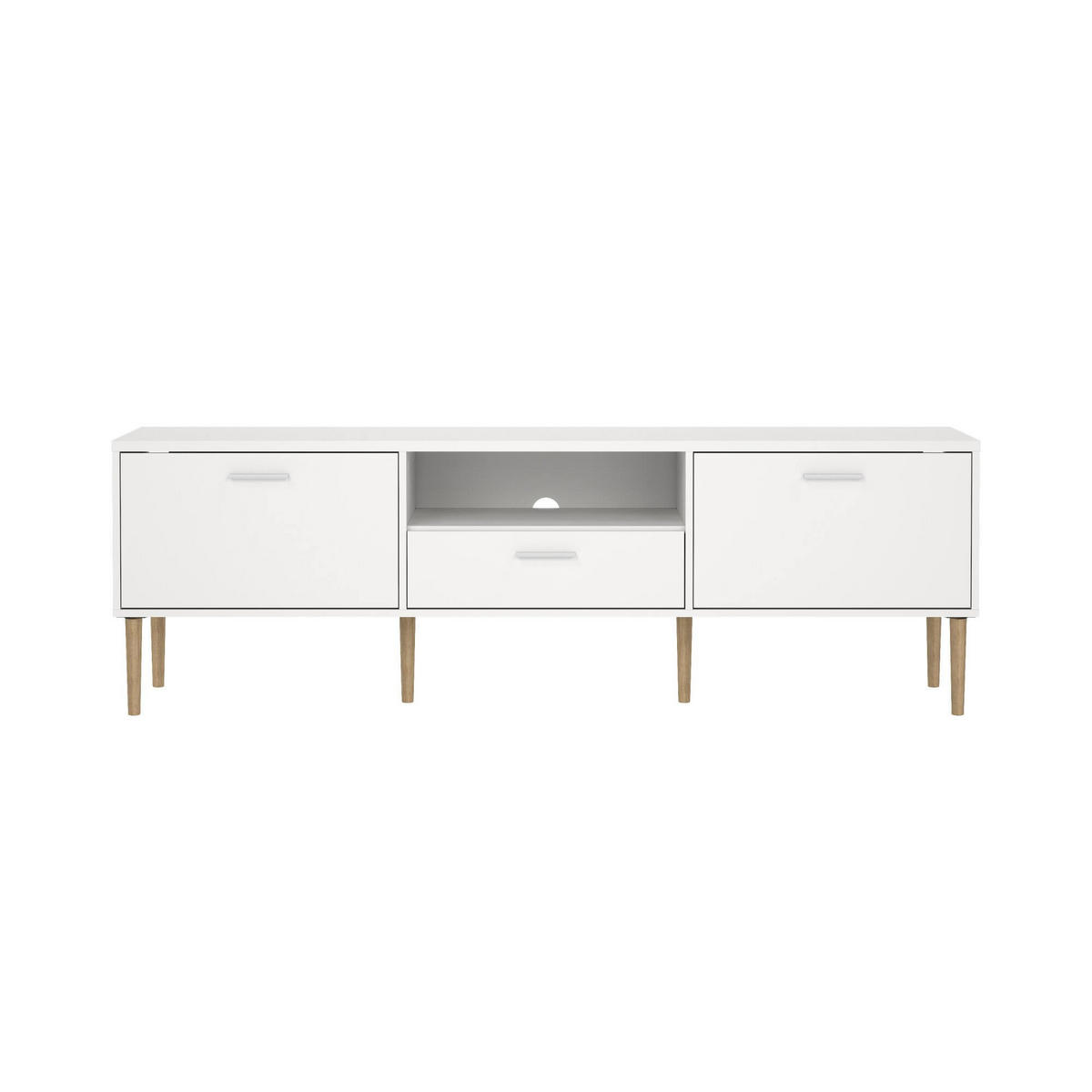 FERNSEHSCHRANK Weiß 39.8/177.2/56.8 cm - Weiß, Holzwerkstoff (177/57/40cm) - DMORA