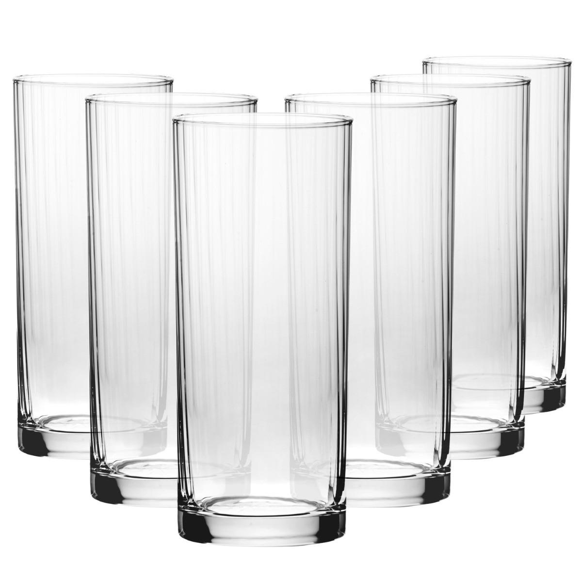 LONGDRINKGLÄSER XNO OPTIC, 6er-Set, 280 ml - Transparent, Glas (0.28L) - Krosno Glass