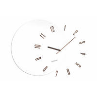 WANDUHR Design Weiß 60/53 cm - Weiß, Holzwerkstoff/Kunststoff (60/53/1cm) - ONZENO