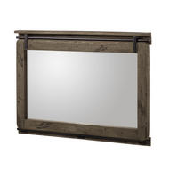 SPIEGEL Mango 114x6x80 grau lackiert RAILWAY #278 - Grau, Holz (114/80/6cm) - Massivmoebel24