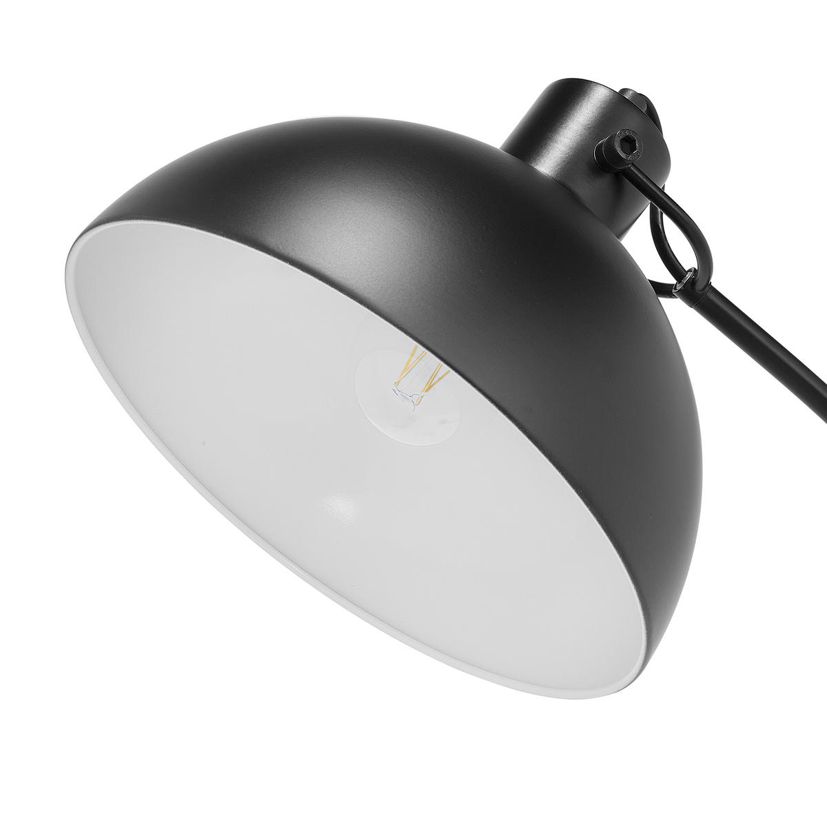 STEHLAMPE Dintel 25/25/155 cm - Schwarz, Metall (25/25/155cm) - Beliani