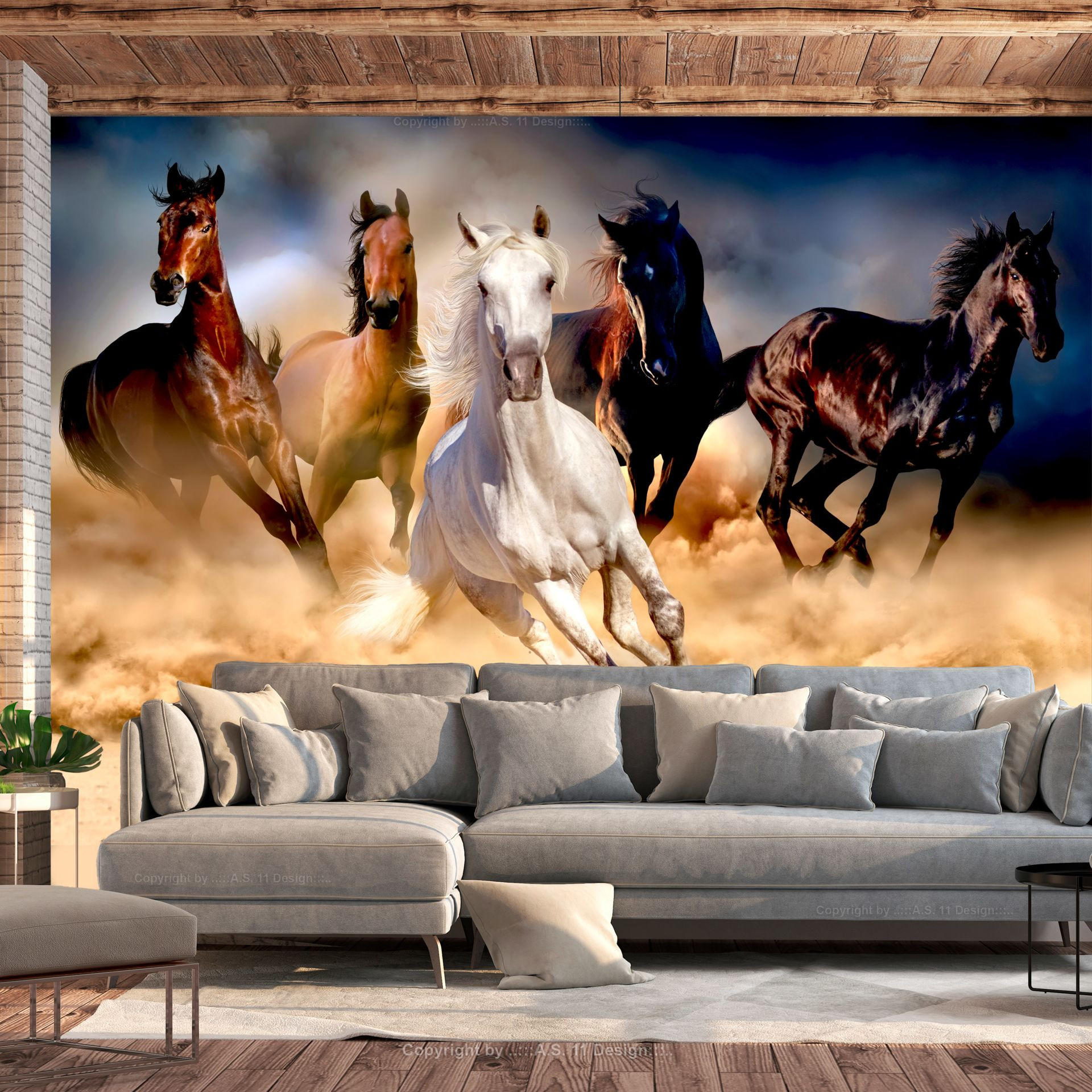 SELBSTKLEBENDE FOTOTAPETE 294/210 cm - Braun/Grau, Kunststoff/Textil (294/1cm) - KUNSTLOFT