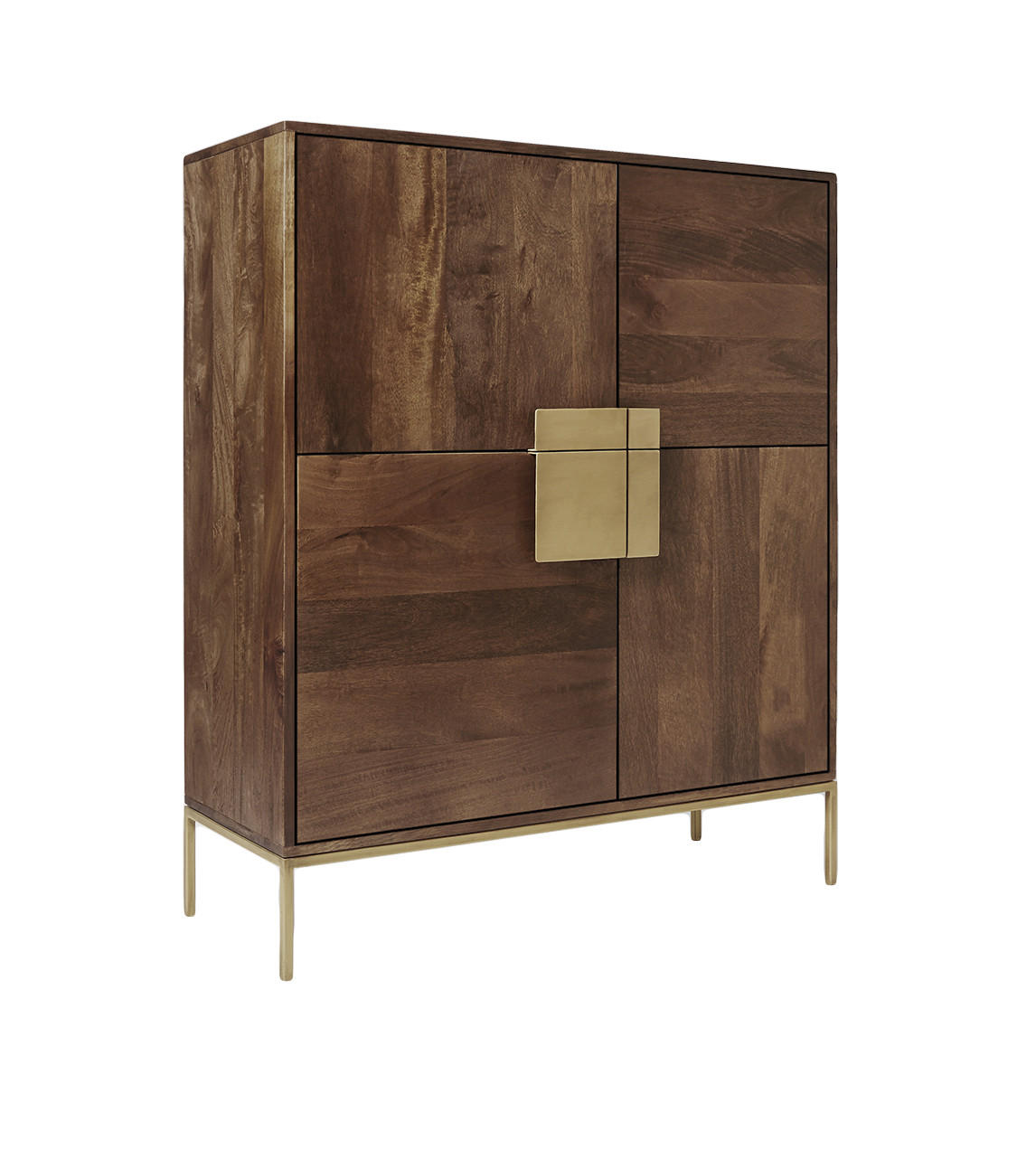 SIDEBOARD Ralf Mangoholz Braun 118x38x100cm - Braun, Holz (100/118/38cm) - DELUKE