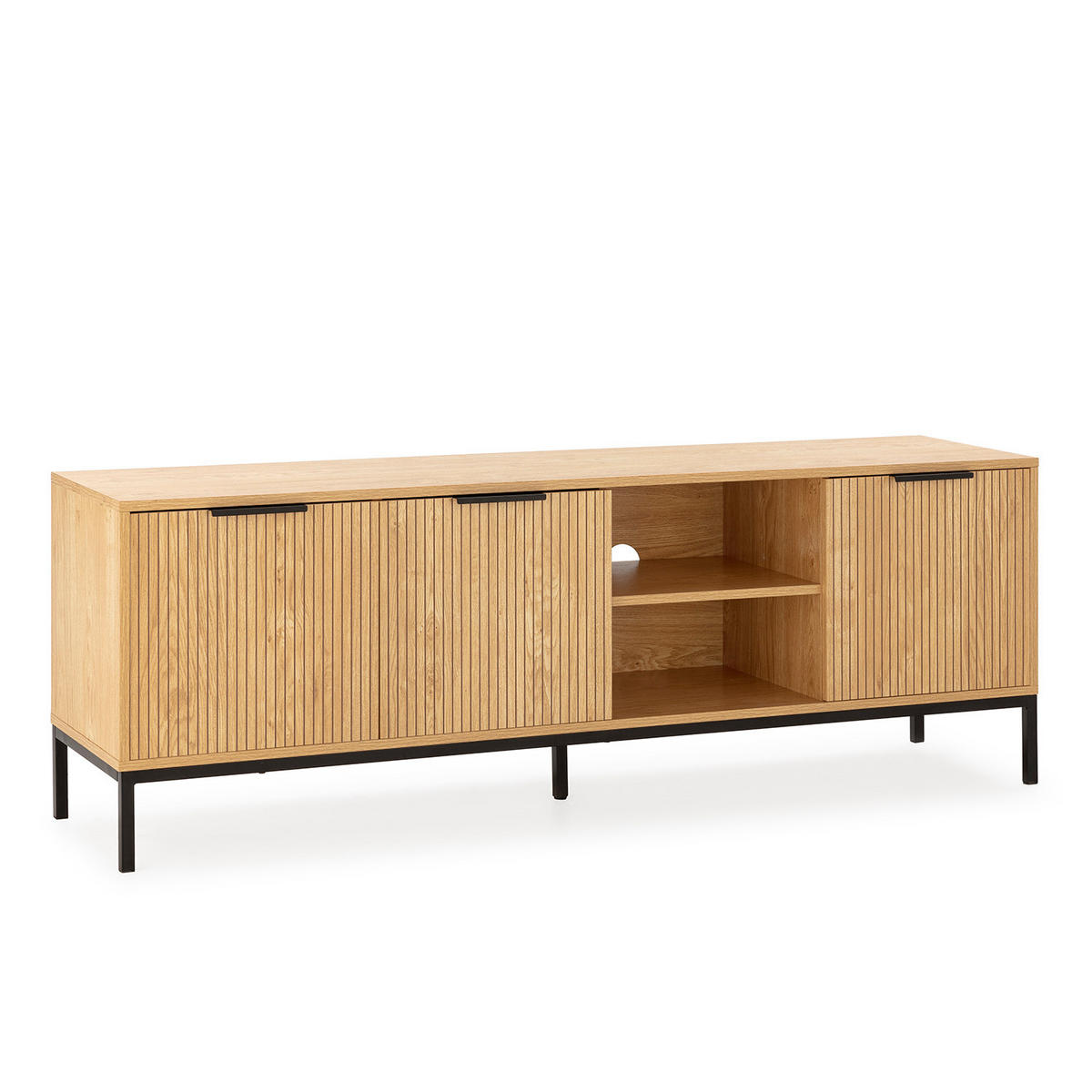 TV-ELEMENT Monica 3 türen in Eichenfarbe - Honigeiche, Holzwerkstoff (160/55/40cm) - VS Venta-stock