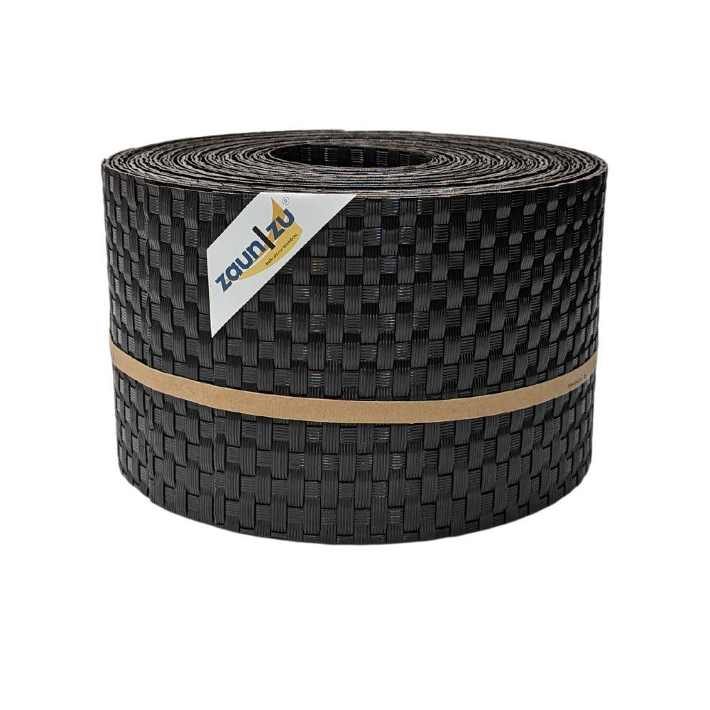 SICHTSCHUTZSTREIFEN Rattan für Doppelstabmatten UV-beständig Dunkelbraun 10x 2,55m - Dunkelbraun, Kunststoff (2550/19cm) - ZAUN|ZU