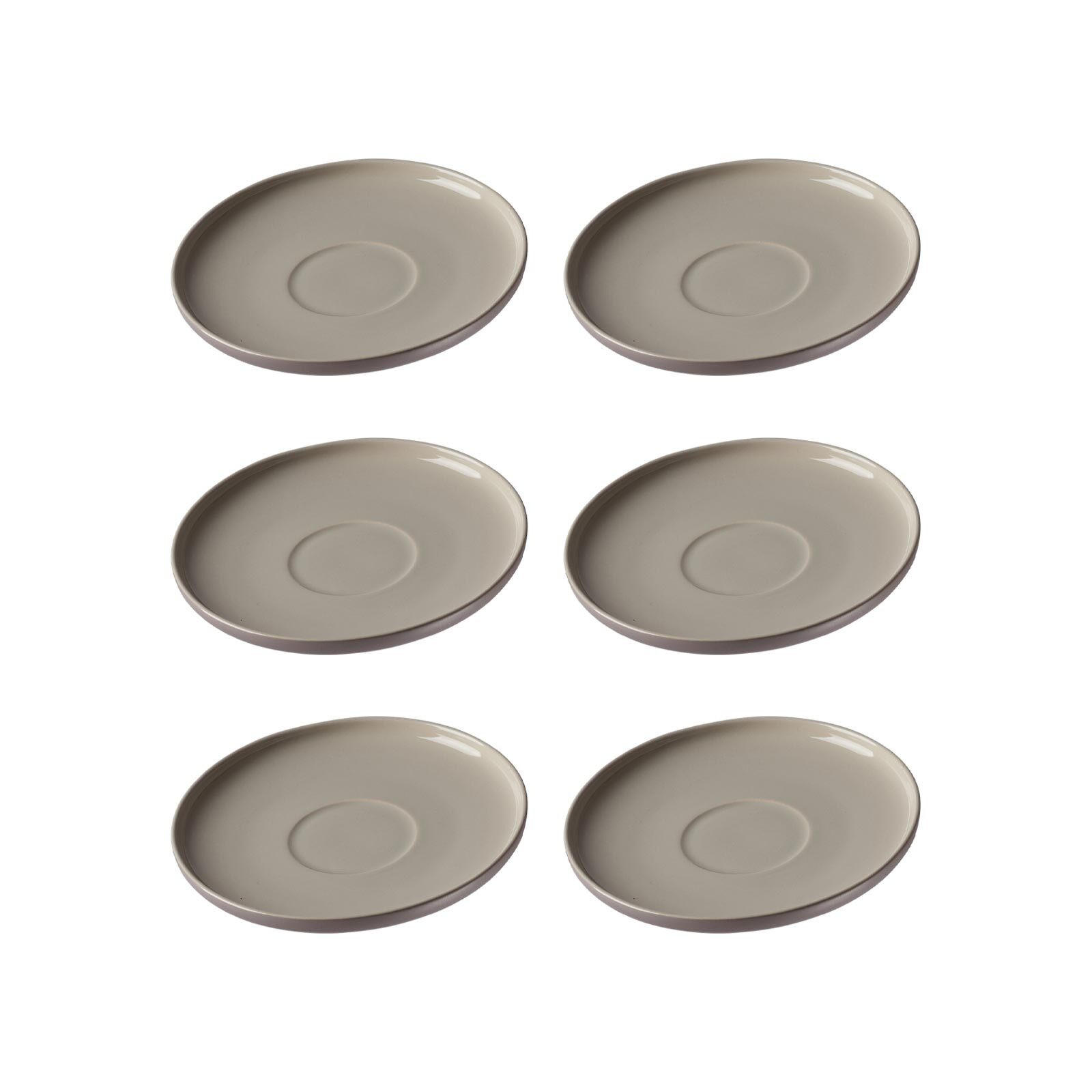 KAFFEEUNTERTASSEN Jasper taupe ø 15.0 cm 6er Set - Taupe, Keramik (15cm) - Ritzenhoff Breker