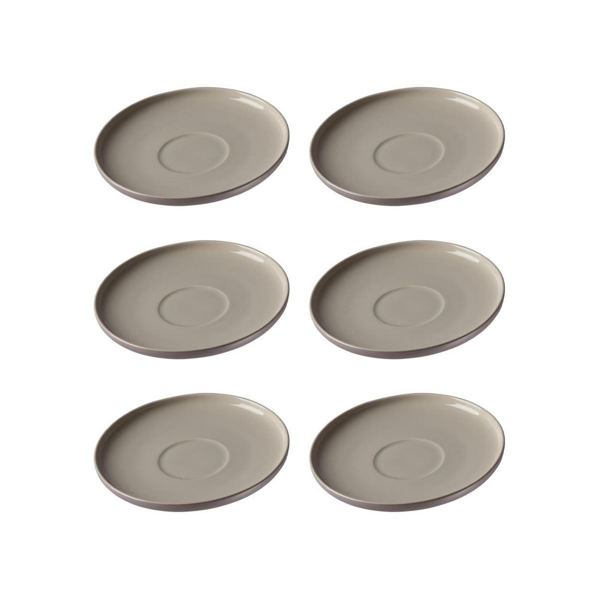 KAFFEEUNTERTASSEN Jasper taupe ø 15.0 cm 6er Set - Taupe, Keramik (15cm) - Ritzenhoff Breker