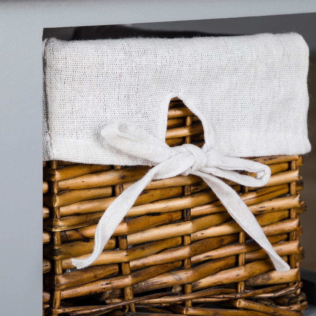 NACHTTISCH NOKOMIS - Grau, Holz (28/46/31cm) - IDIMEX