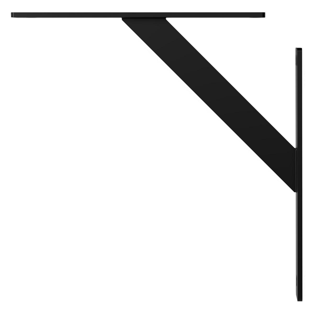 REGALHALTERUNGEN - Schwarz, Metall (24/3/24cm) - ML-DESIGN