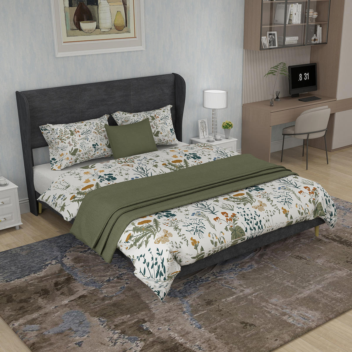 POLSTERBETT 140x200 cm ohne Stauraum grau - Grau, Textil (140/200cm) - LEBENLANG