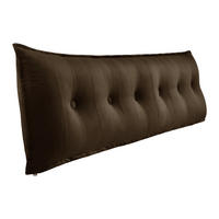 RÜCKENKISSEN Samtlook Braun 180 cm - Braun, Textil (45/180cm) - Vercart