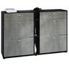 SCHUHSCHRANK Today Fronten in Braun meliert - Graubraun, Holzwerkstoff (155.5/95/28cm) - Vladon