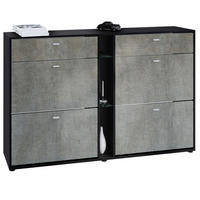 SCHUHSCHRANK Today Fronten in Braun meliert - Graubraun, Holzwerkstoff (155.5/95/28cm) - Vladon
