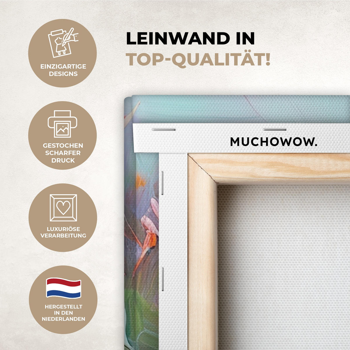 LEINWANDBILD Ölgemälde - Kunst - Abstrakt - Farbenfroh Wandbild Wohnzimmer 60x80 cm - Altrosa, Textil (60/80cm) - MuchoWow