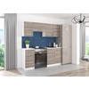 KÜCHENZEILE LECO 180 eiche nelson - Dunkelbraun, Holzwerkstoff (180/82/46cm) - roe furniture