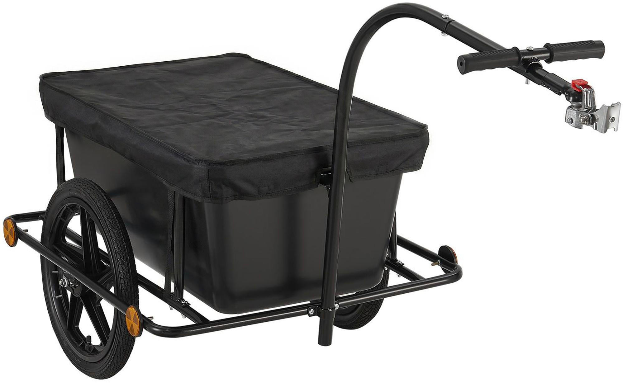 FAHRRADANHÄNGER Metall Schwarz - Schwarz, Metall (64/93/162cm) - CLP