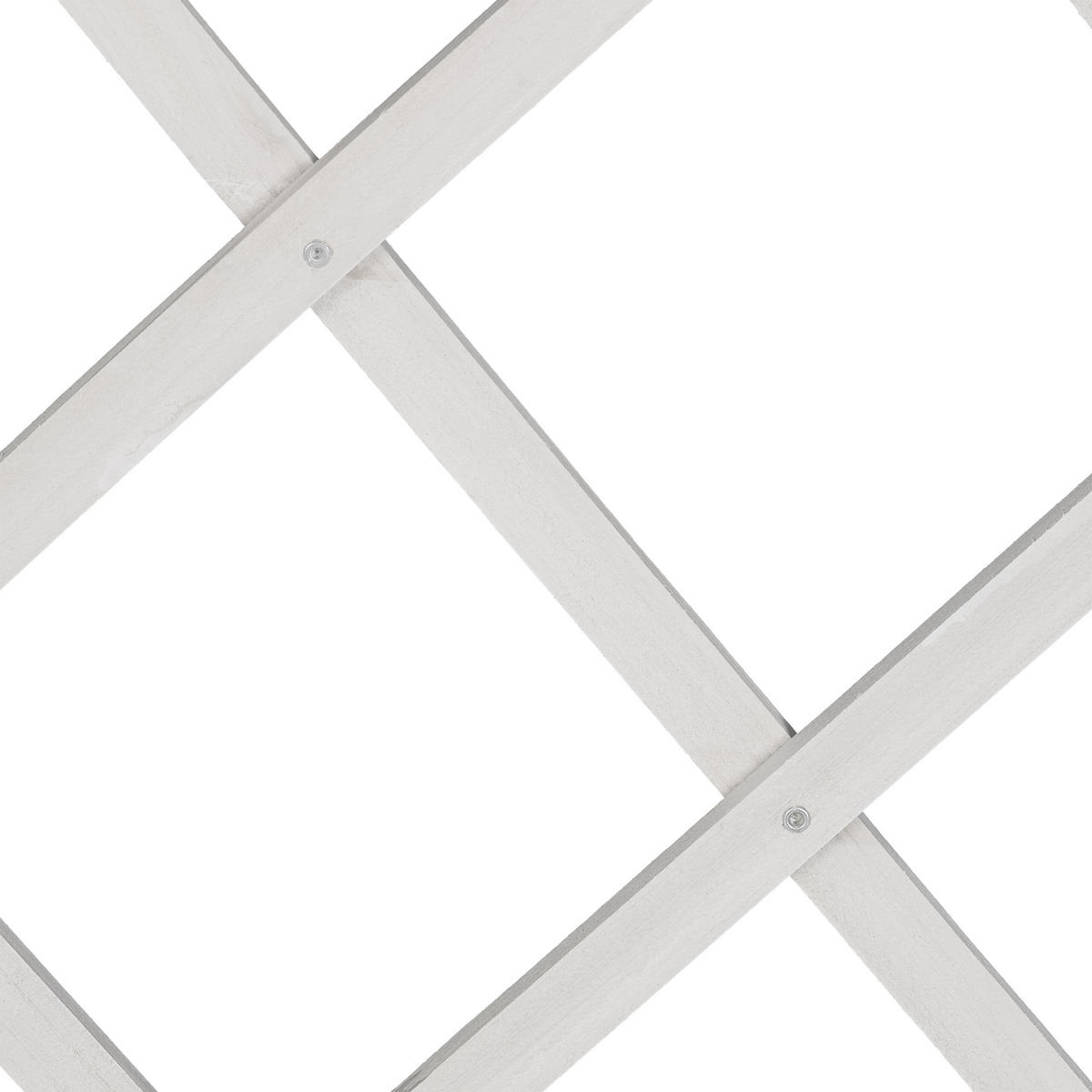 3XRANKGITTER - Weiß, Holz (60/180/1cm) - Relaxdays