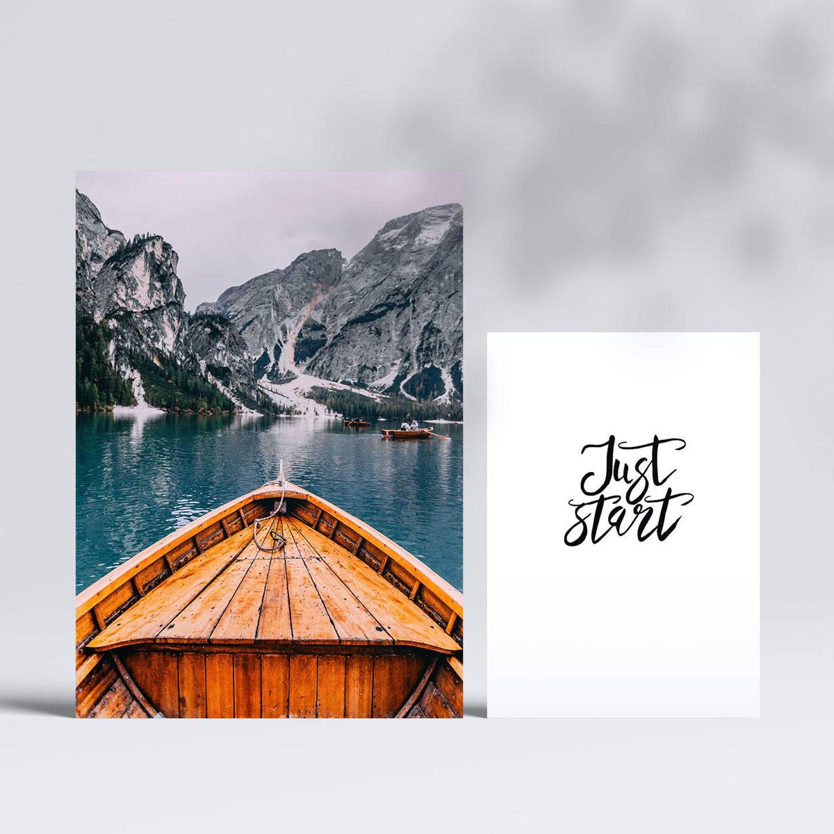 POSTER Set Mit 6 Wintersee Wandbild A3 & A4 Rahmenlos - Klar, Papier (29/3cm) - Nacnic