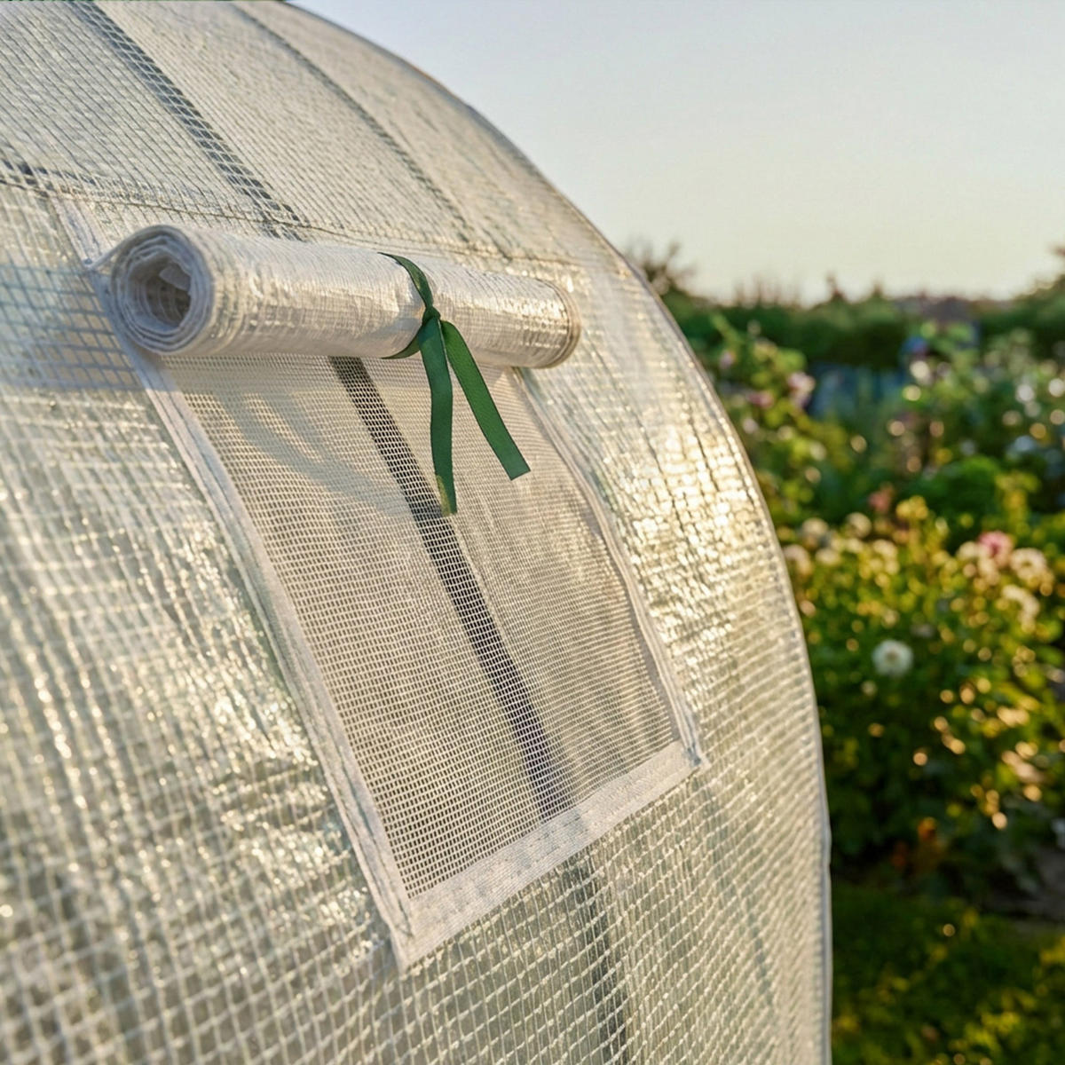 ANLEHNGEWÄCHSHAUS, Weiß, 100x200x210 cm - Weiß, Metall (100/210/200cm) - Akord