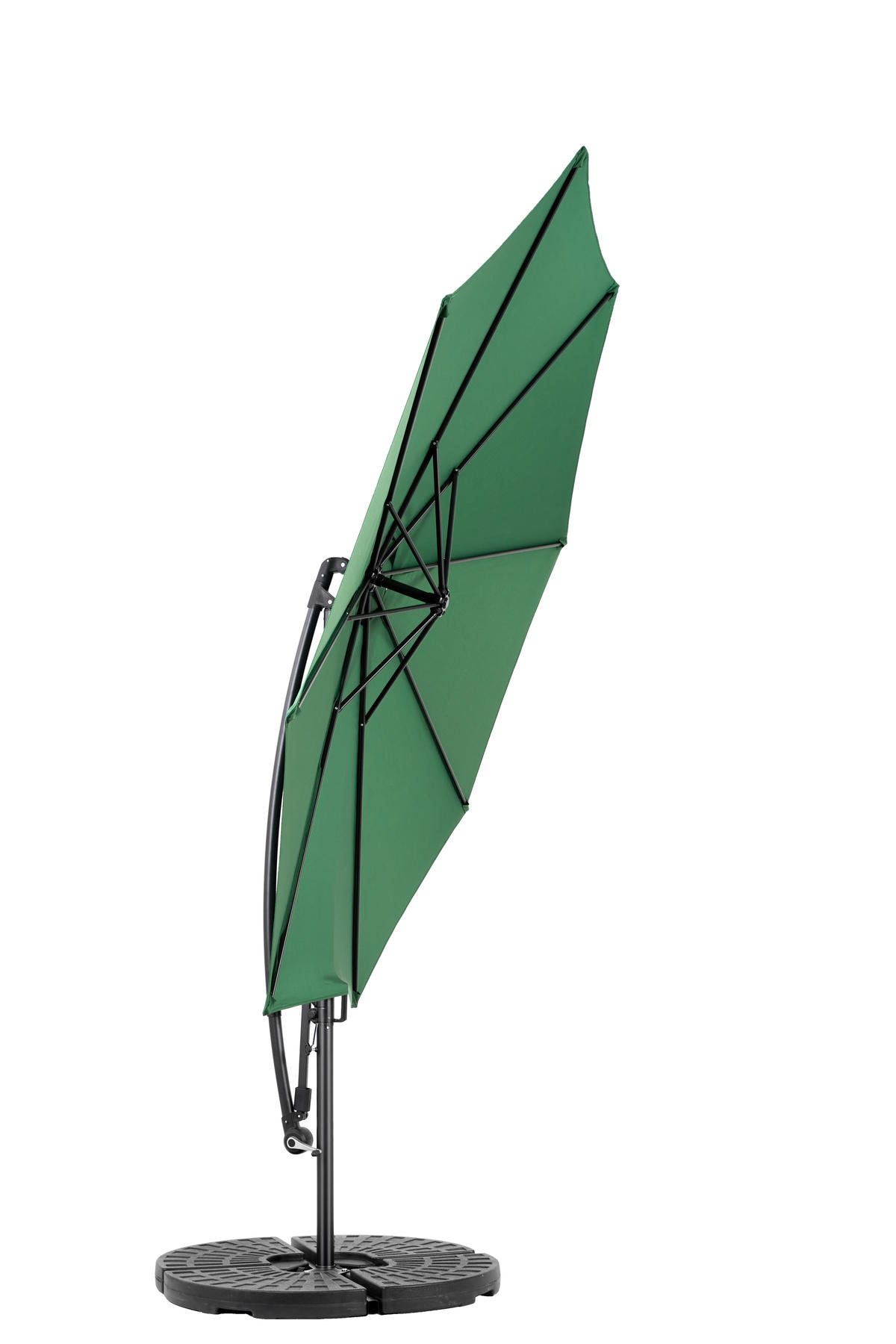 AMPELSCHIRM aus Polyester & Metall 243x243x251 cm in Beige mit Kurbel - Beige, Metall (243/243cm) - Modfu