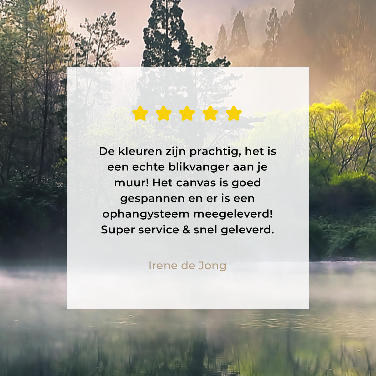 LEINWANDBILD Natur - Bäume - Berge - See - Wasser 90x90 cm - Hellgrün, Textil (90/90cm) - MuchoWow