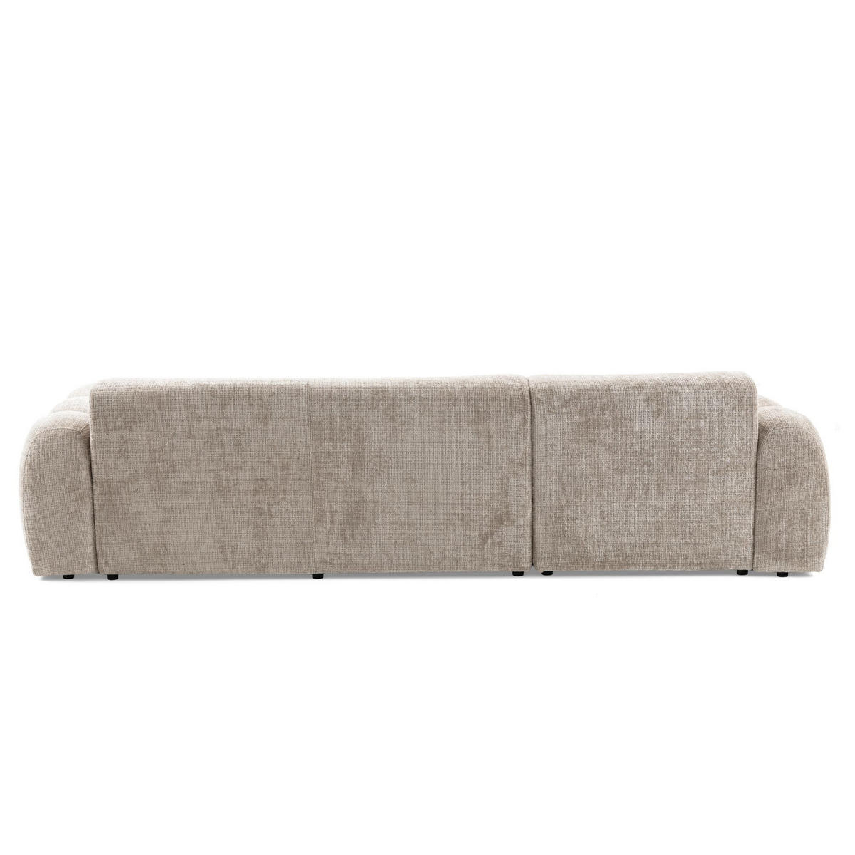 4-SITZER modulares Ecksofa VEER SET 1 Links, 298 x 175 cm, Chenille Webstoff Beige - Beige/Schwarz, Holz/Kunststoff (298/175cm) - Muffo