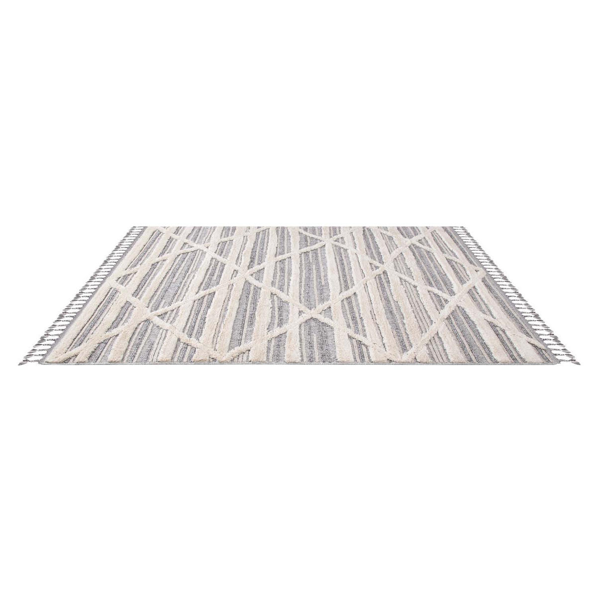 KURZFLOR-TEPPICH Valencia 810 Graublau/ Creme 160x230 cm - Blau/Creme, Textil (160/230cm) - carpet city