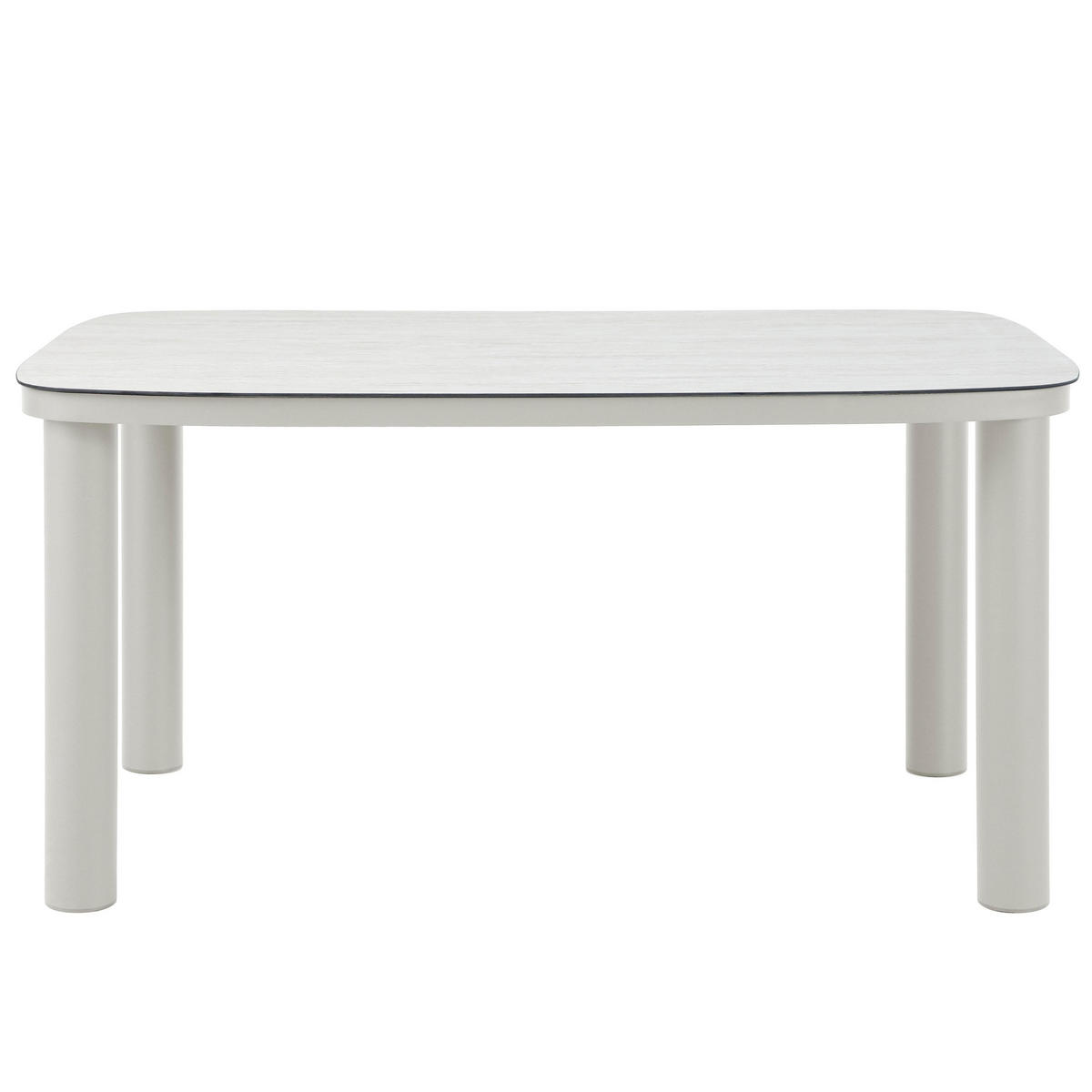 GARTENTISCH, Beige - Beige, Metall (150/90/75cm) - Oviala