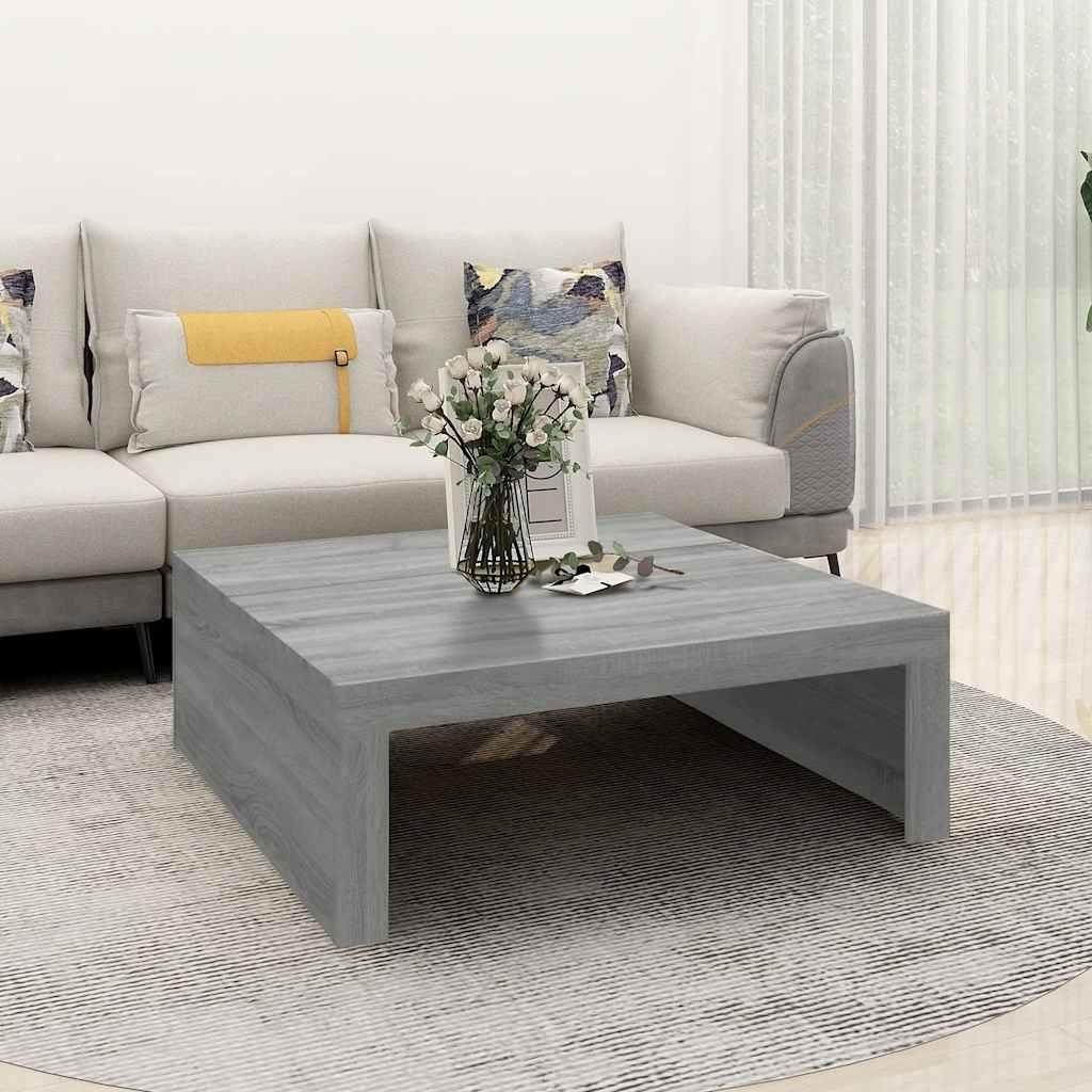 COUCHTISCH Grau Sonoma 100x100x35 cm Holzwerkstoff - Silbereichenfarben, Holzwerkstoff (100/100/35cm) - furnicato