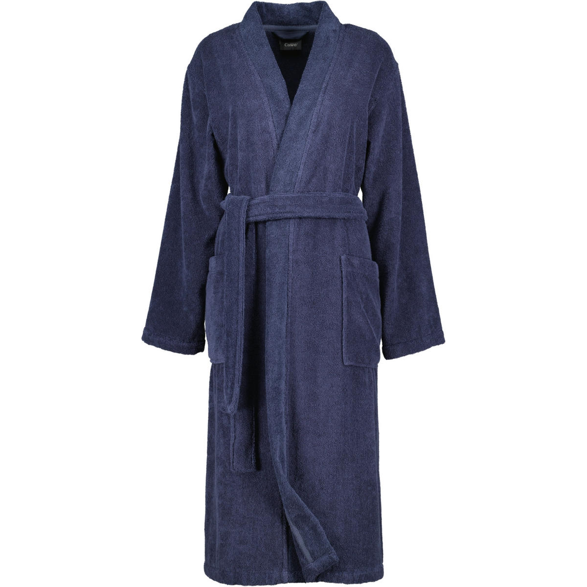 BADEMANTEL DAMEN KIMONO UNI 826 BLAU - 17 - Blau, Textil (Lnull) - Cawoe