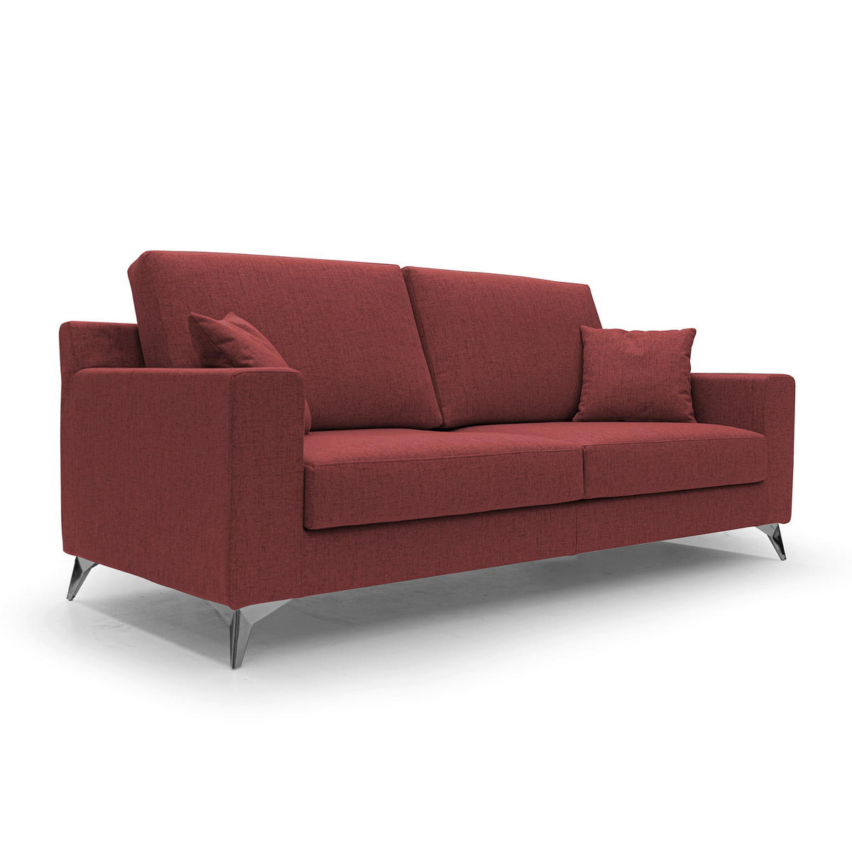 LINEARSOFA Michael - Rot, Textil (186/95/91cm) - Divani.store